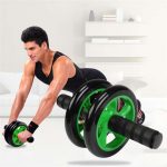 Dual wheel exercise roller