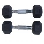 Slim Line 3KG Pair Hex Dumbbell Rubber Coated (China) - Black