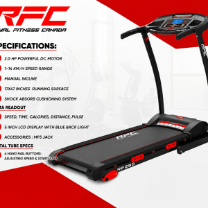 Royal Fitness Canada RFC 280 Treadmill Price in Pakistan | 2HP DC Motor