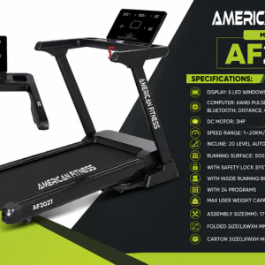 American fitness Treadmill AF2027 with Auto incline