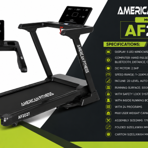 American fitness Treadmill AF2027 with Auto incline