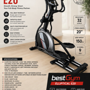 BesGym commercial Elliptical Trainer E20