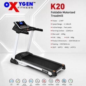 Oxygen fitness treadmill K20 120kg capacity